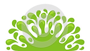 Water drop lemon green juice splash shape, water blob green apple flat icon isolated on white, green tea water splash expose, aloe