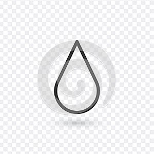 Water drop line icon, outline vector sign, linear style pictogram isolated on white. Symbol, logo illustration. Editable stroke.