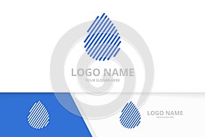 Water drop logo combination. Nature energy droplet logotype design template.