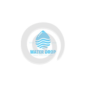 Water drop logo design illustration icon