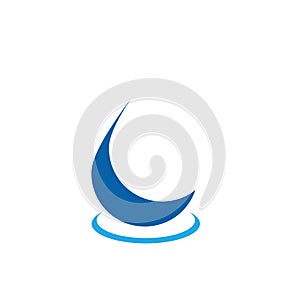 Water drop logo design with modern concept