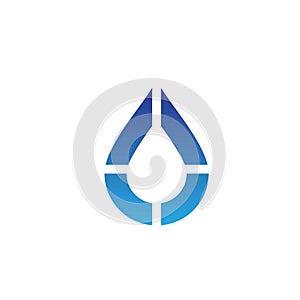 Water drop logo design with modern concept