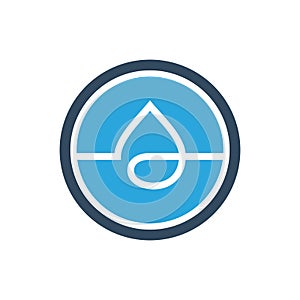 Water drop logo design, oil drop icon, rain or raindrop symbol - Vector