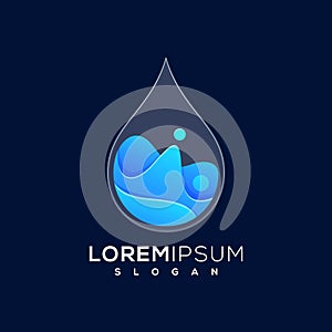 Water drop logo design ready to use