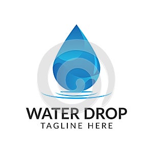 Water drop logo design vector