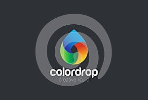 Water drop Logo design vector. Liquid Droplet Logo