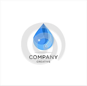 Water drop Logo design vector template