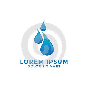 Water drop logo icon design template vector