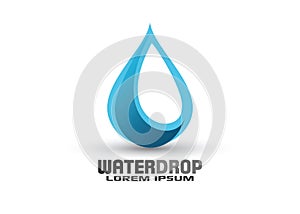 Water drop logo icon vector