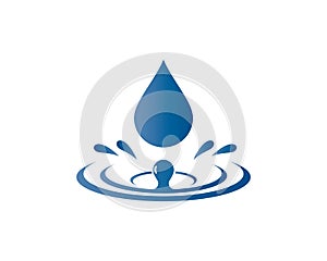 Water drop logo template illustration