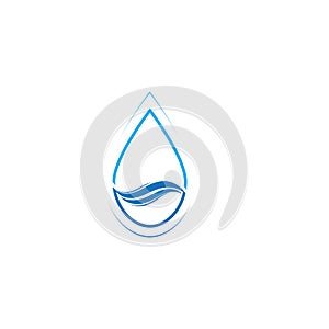 Water drop logo template illustration - Vector