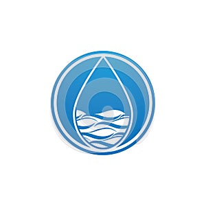 Water drop logo template illustration - Vector