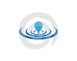 Water drop logo template vector icon illustration
