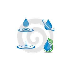 Water Drop Logo template vector icon illustration