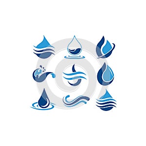 Water drop Logo Template vector illustration design