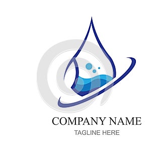 water drop Logo template vector illustration design