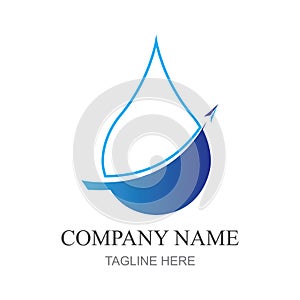 water drop Logo template vector illustration design