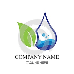 water drop Logo template vector illustration design