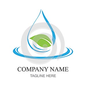 water drop Logo template vector illustration design