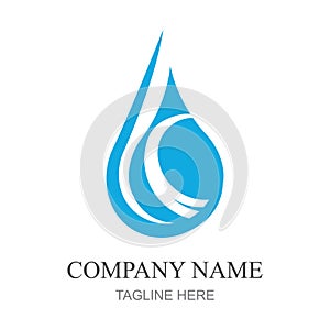 water drop Logo template vector illustration design