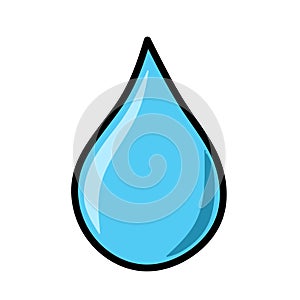 Water drop logo vector design in blue color