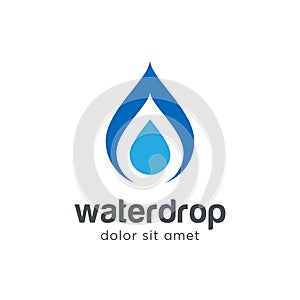 Water Drop Logo Vector Design Template.