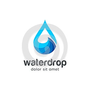 Water Drop Logo Vector Design Template.