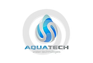 Water drop Logo vector. Drink Aqua Filter Droplet