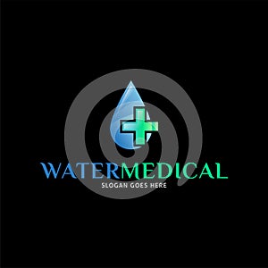 Water Drop Medical Icon Vector Logo Template Illustration Design