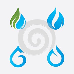 water drop nature Logo Template vector illustration design