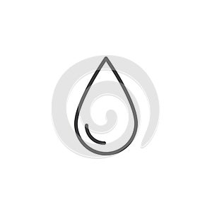 Water drop outline icon.