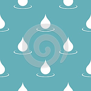 Water drop pattern seamless blue