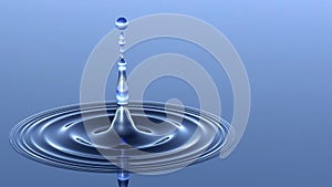 Water drop and ripples