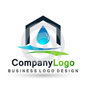 Water drop save water globe people  life care logo concept of water drop wellness symbol icon nature drops elements vector design