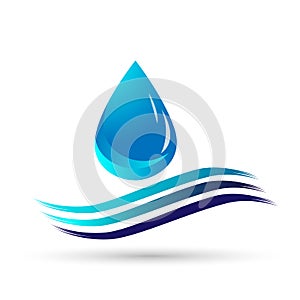 Water drop save water wave people life care logo concept of water drop wellness symbol icon nature drops elements vector design