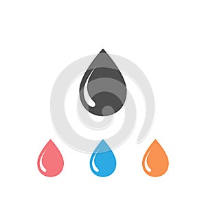 Water Drop Set Icon Vector illustration isolated