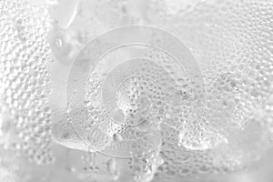 Water drop soda ice baking background fresh cool ice white texture, condensation