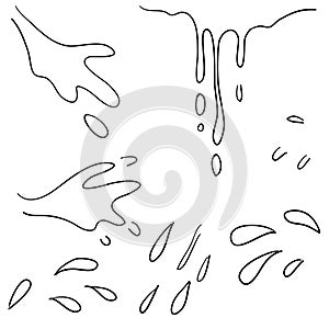 Water drop splash burst icon illustration vector