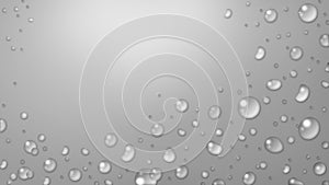 Water drop splash on gray surface background