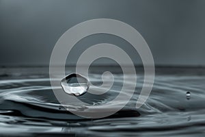 Water drop splash impact