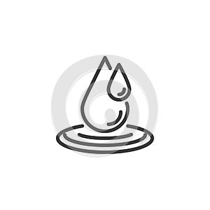 Water drop splash line icon