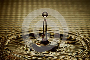 Water Drop Splash with Ripples