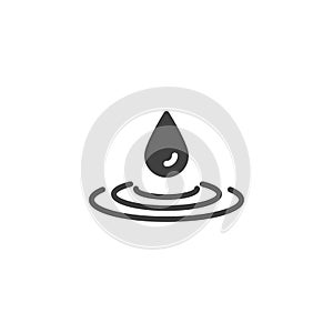 Water drop splash vector icon