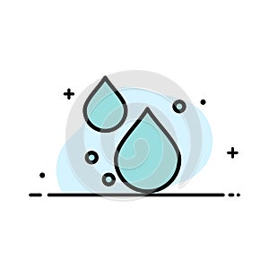 Water, Drop, Spring  Business Flat Line Filled Icon Vector Banner Template