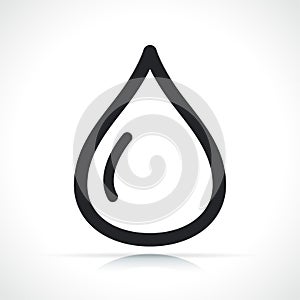 Water drop thin line icon