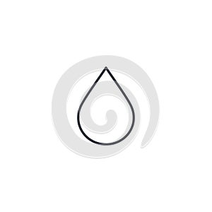 Water drop thin line icon. Linear vector symbol