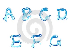 Water drop type font