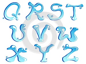 Water drop type font-3