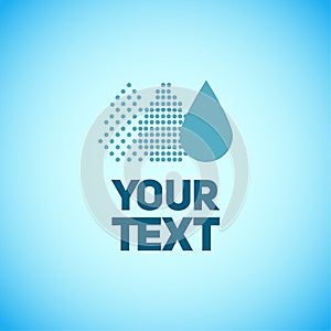 Water drop - vector business logo template concept illustration. Blue water creative sign. Design element. Clean water