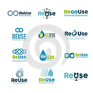 Water drop - vector business logo template concept illustration. Blue water creative sign. Design element. Clean water